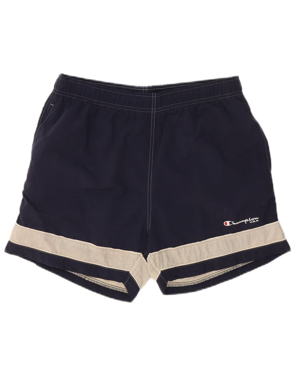 CHAMPION Pantaloncini da bagno da uomo medio blu navy color block in poliammide