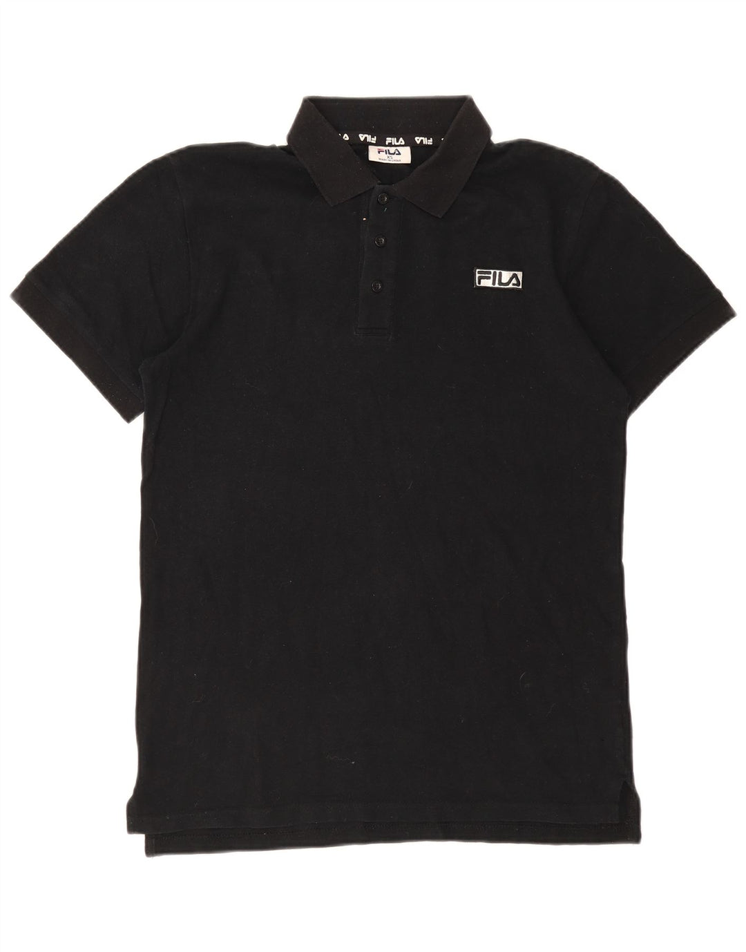 Polo da uomo Fila XS in cotone nero