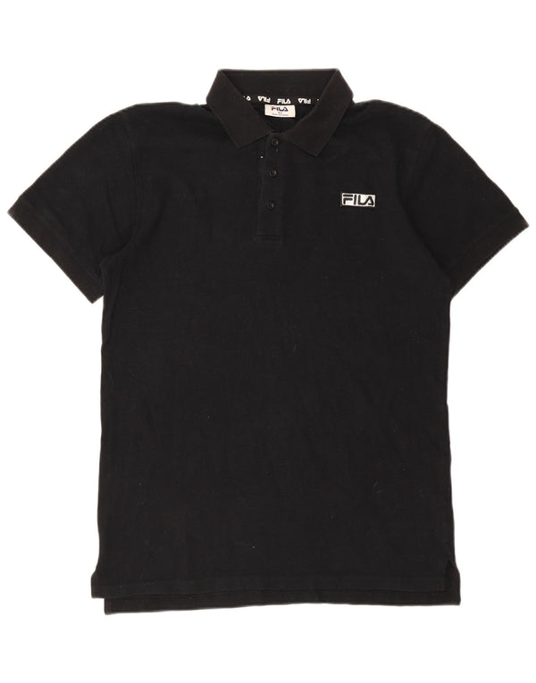 Polo da uomo Fila XS in cotone nero