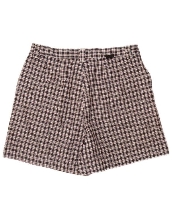 Pantaloncini casual a vita alta da donna Lee US 12 Large W32 a quadri multicolore