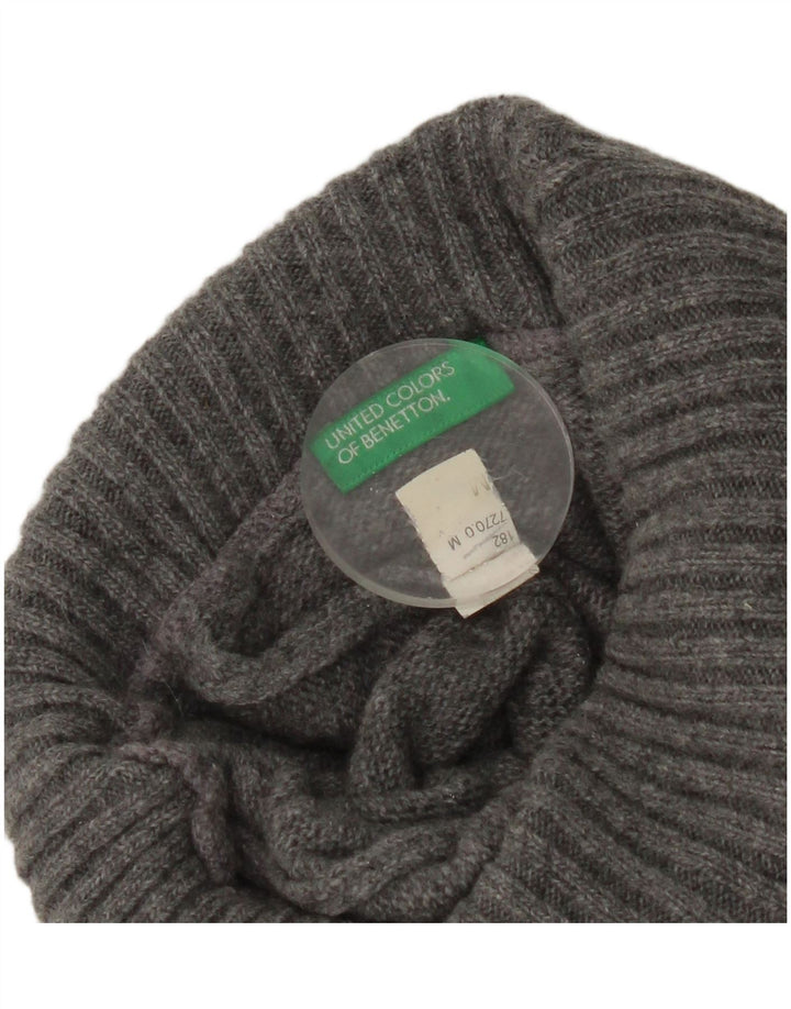 Maglione maglione a collo alto da donna Benetton UK 14 Grigio medio