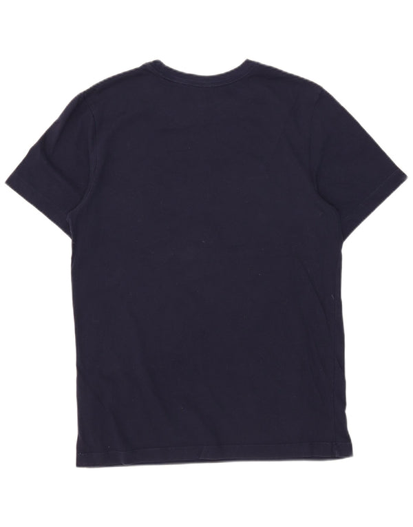 T-shirt grafica Nike Dri Fit da uomo, piccola, in cotone blu navy