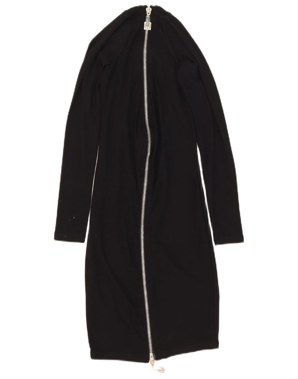 Abito aderente grafico da donna Elisabetta Franchi UK 8 Small in viscosa nera