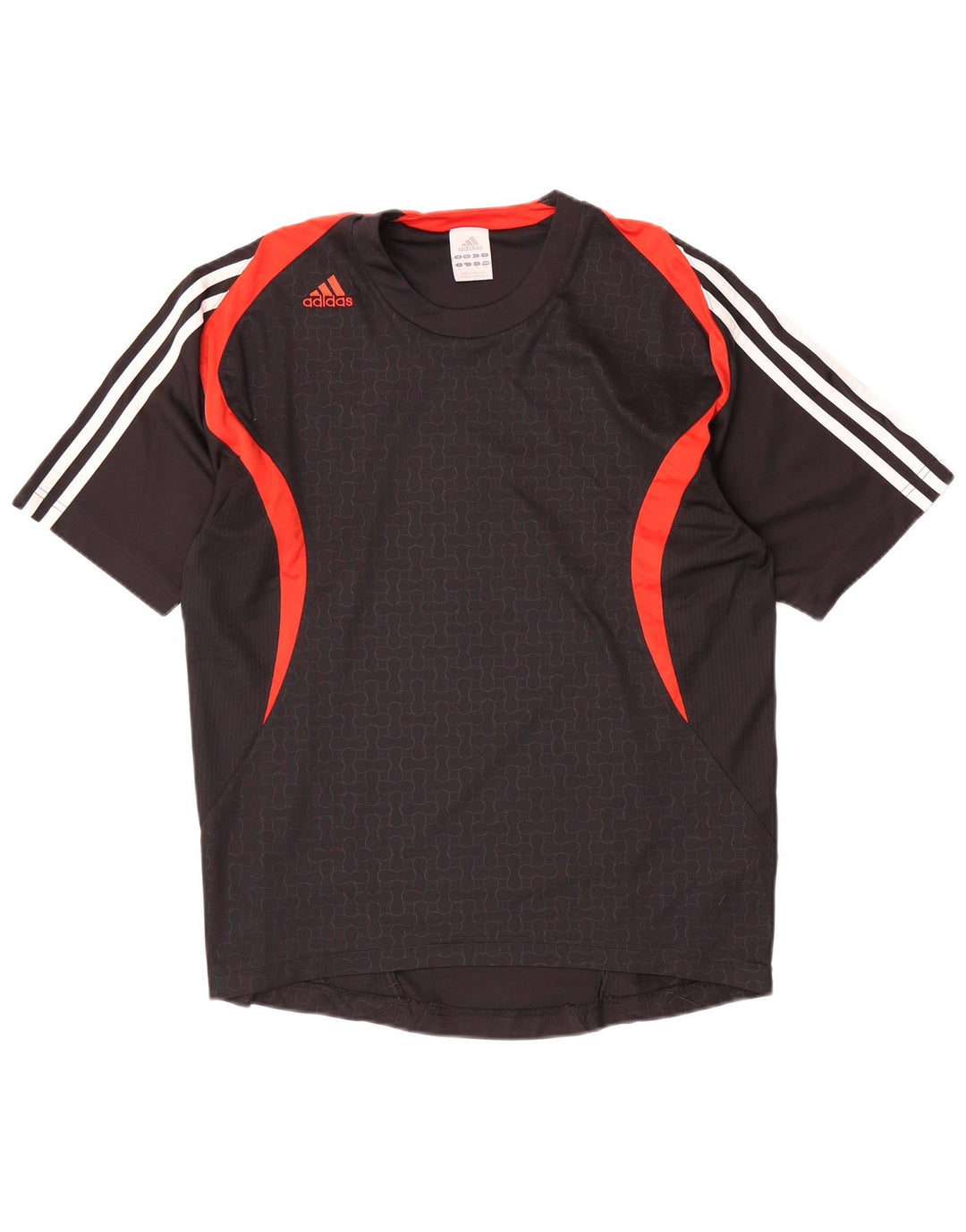 T-shirt da uomo Adidas Top Small nera in poliestere color block