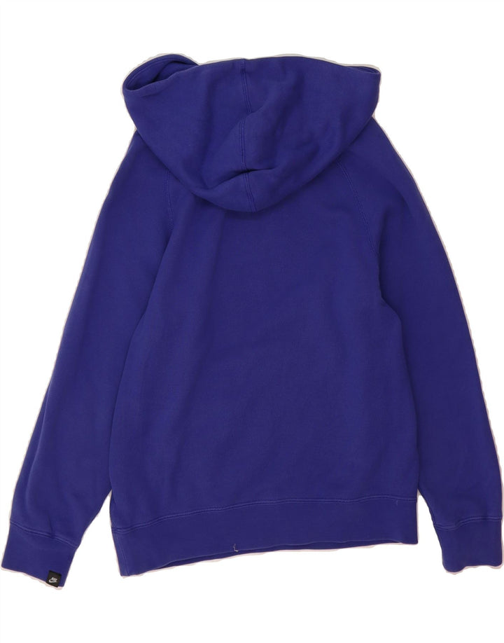 NIKE Boys Zip Hoodie Sweater 8-9 Years Small Blue Cotton Vintage Nike and Second-Hand Nike from Messina Hembry 