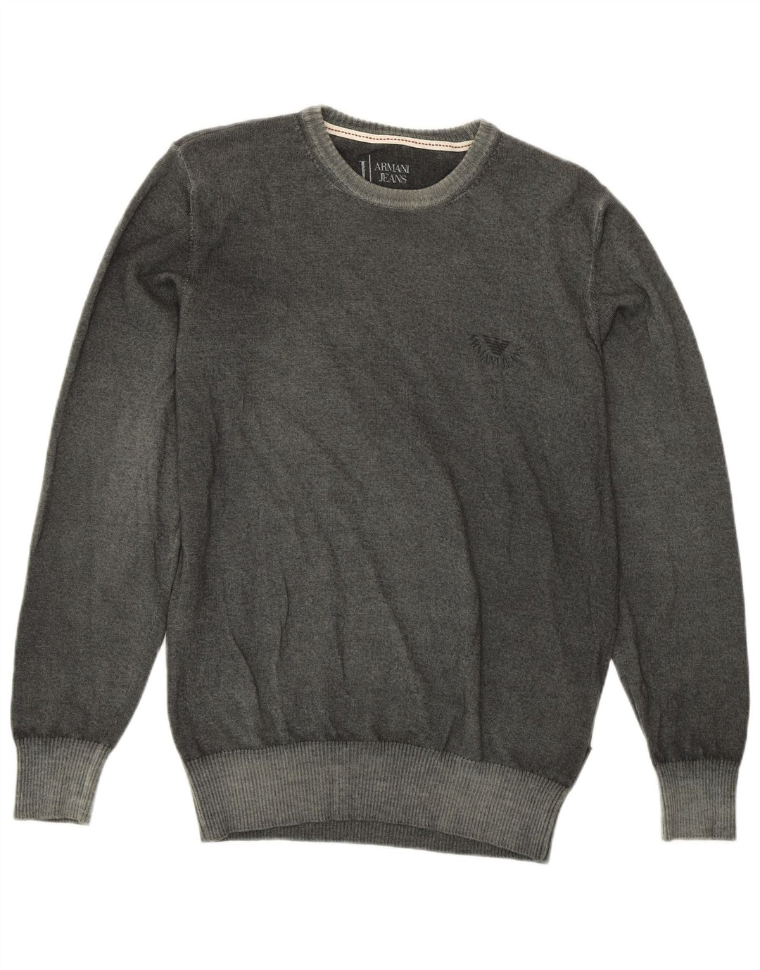 Armani Uomo Maglione Girocollo Maglione Verde Medio Lana Vergine