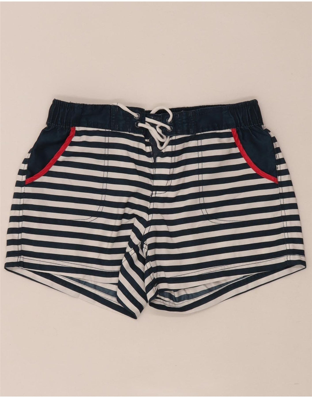 Pantaloncini da bagno da donna Fat Face UK 10 Small Poliestere a righe blu navy