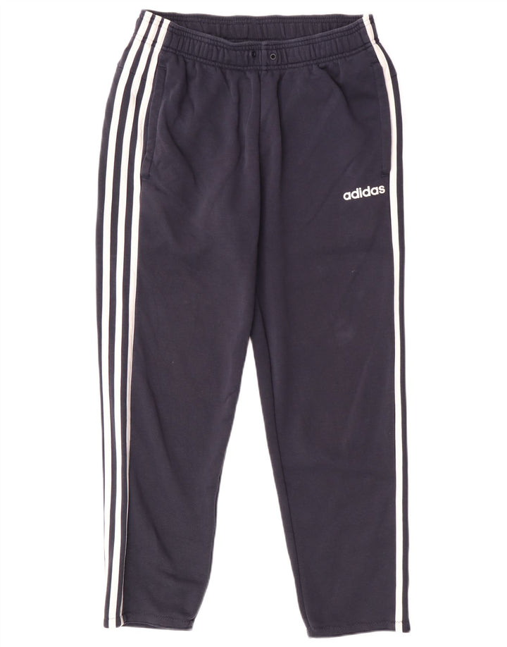 Pantaloni da tuta da uomo Adidas medi in cotone blu navy