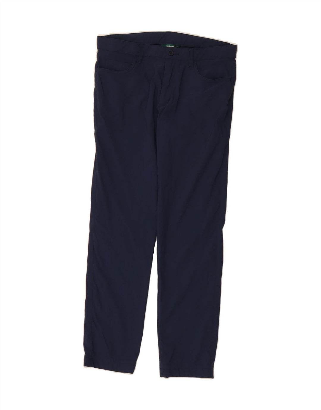 CHERVO Womens Straight Casual Trousers W29 L28 Navy Blue Polyamide Vintage Chervo and Second-Hand Chervo from Messina Hembry 