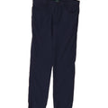 CHERVO Womens Straight Casual Trousers W29 L28 Navy Blue Polyamide Vintage Chervo and Second-Hand Chervo from Messina Hembry 