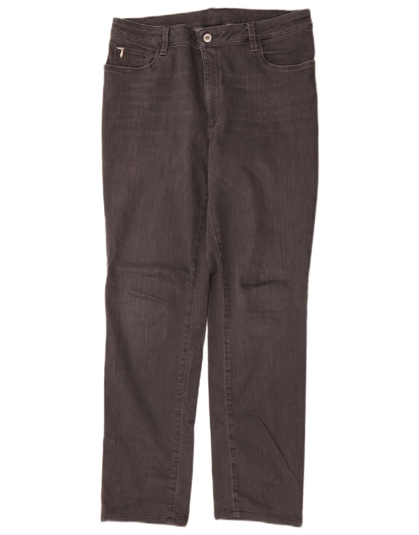 Jeans Dritti Donna Trussardi W36 L29 Cotone Grigio