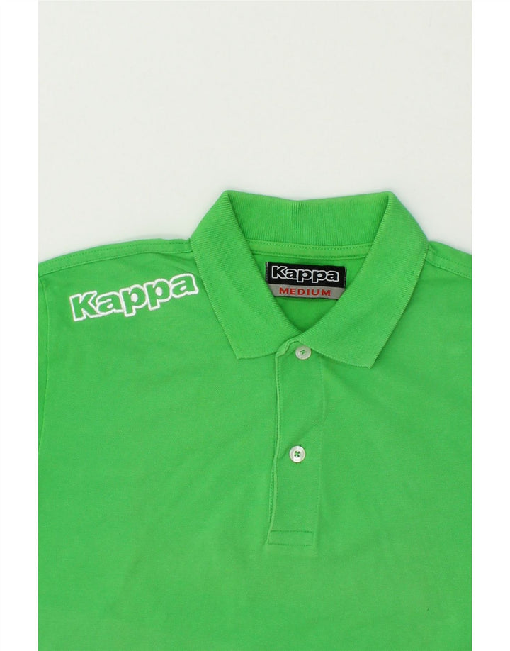 KAPPA Mens Graphic Polo Shirt Medium Green Cotton Vintage Kappa and Second-Hand Kappa from Messina Hembry 
