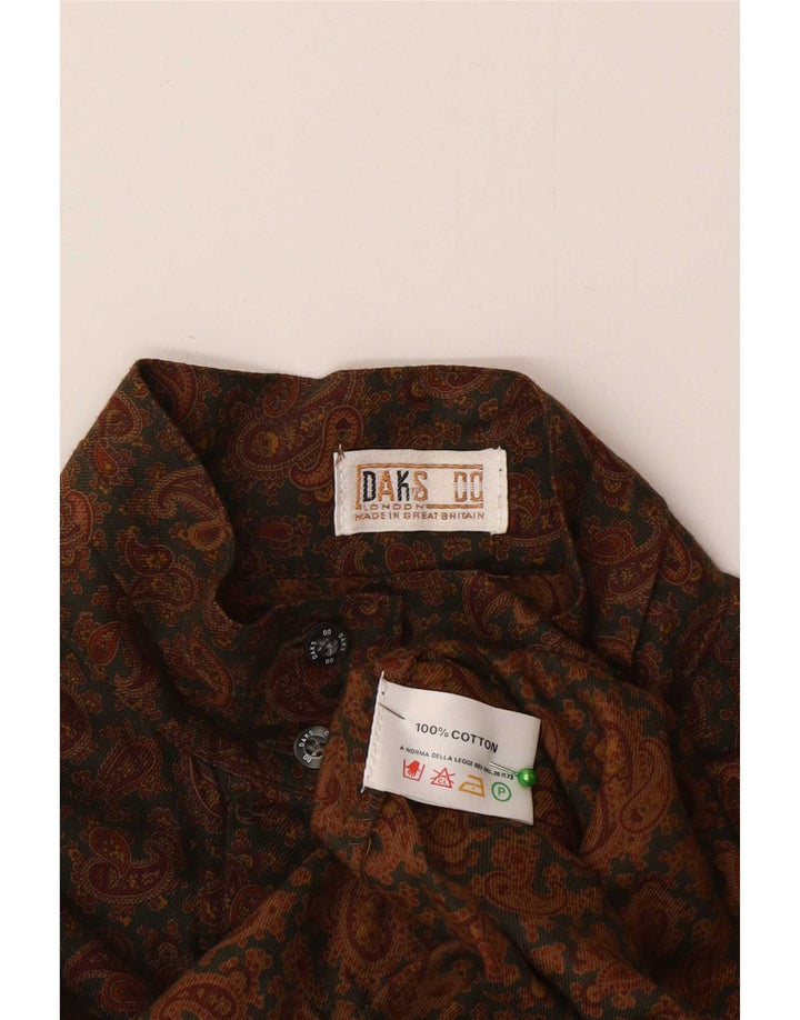 Camicia da donna DAKS UK 12 Cotone Paisley marrone medio
