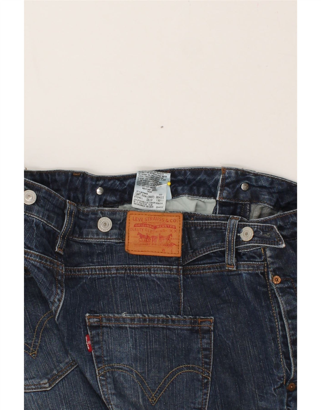 LEVI'S Womens Distressed Slim Jeans W28 L26  Blue Cotton Vintage Levi's and Second-Hand Levi's from Messina Hembry 