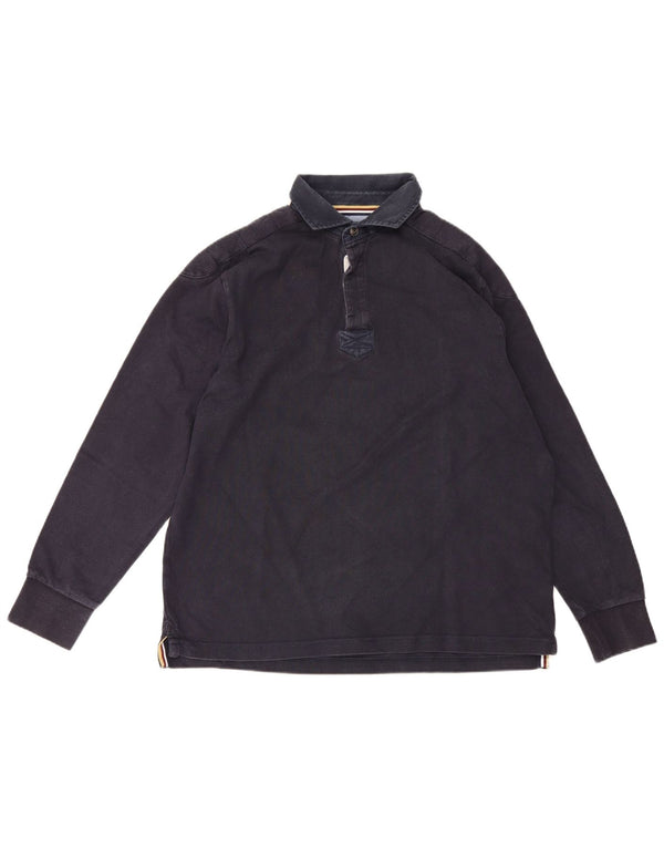 Polo da rugby da uomo a maniche lunghe Howick, taglia grande, in cotone blu navy