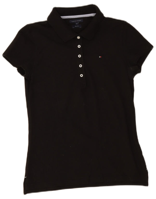 Polo da donna slim fit Tommy Hilfiger UK 12 media nera