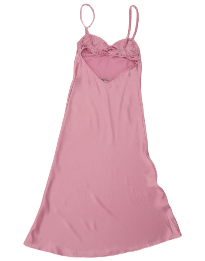 Abito maxi slip da donna Zara UK 6 XS poliestere rosa
