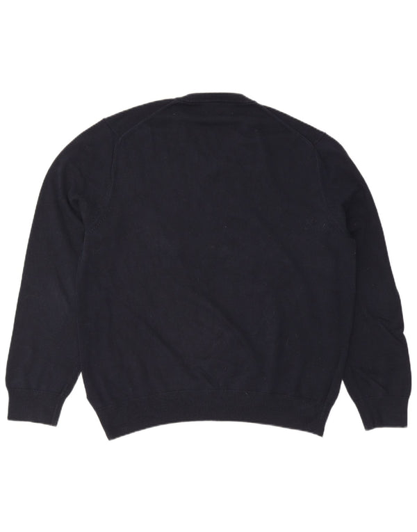 Maglione da uomo con scollo a V Marks & Spencer XL in cotone blu navy