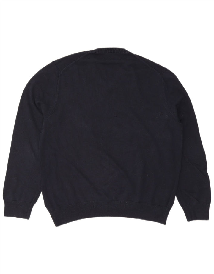 Maglione da uomo con scollo a V Marks & Spencer XL in cotone blu navy