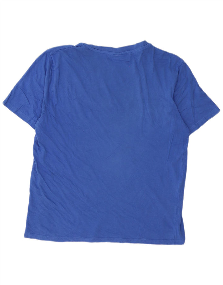 T-shirt grafica da uomo Rifle Top XL in cotone blu