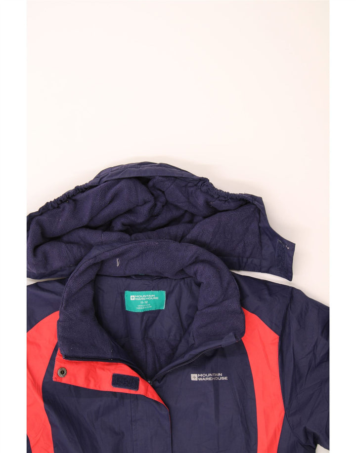 MOUNTAIN WAREHOUSE Girls Windbreaker Jacket 11-12 Years Navy Blue Vintage Mountain Warehouse and Second-Hand Mountain Warehouse from Messina Hembry 