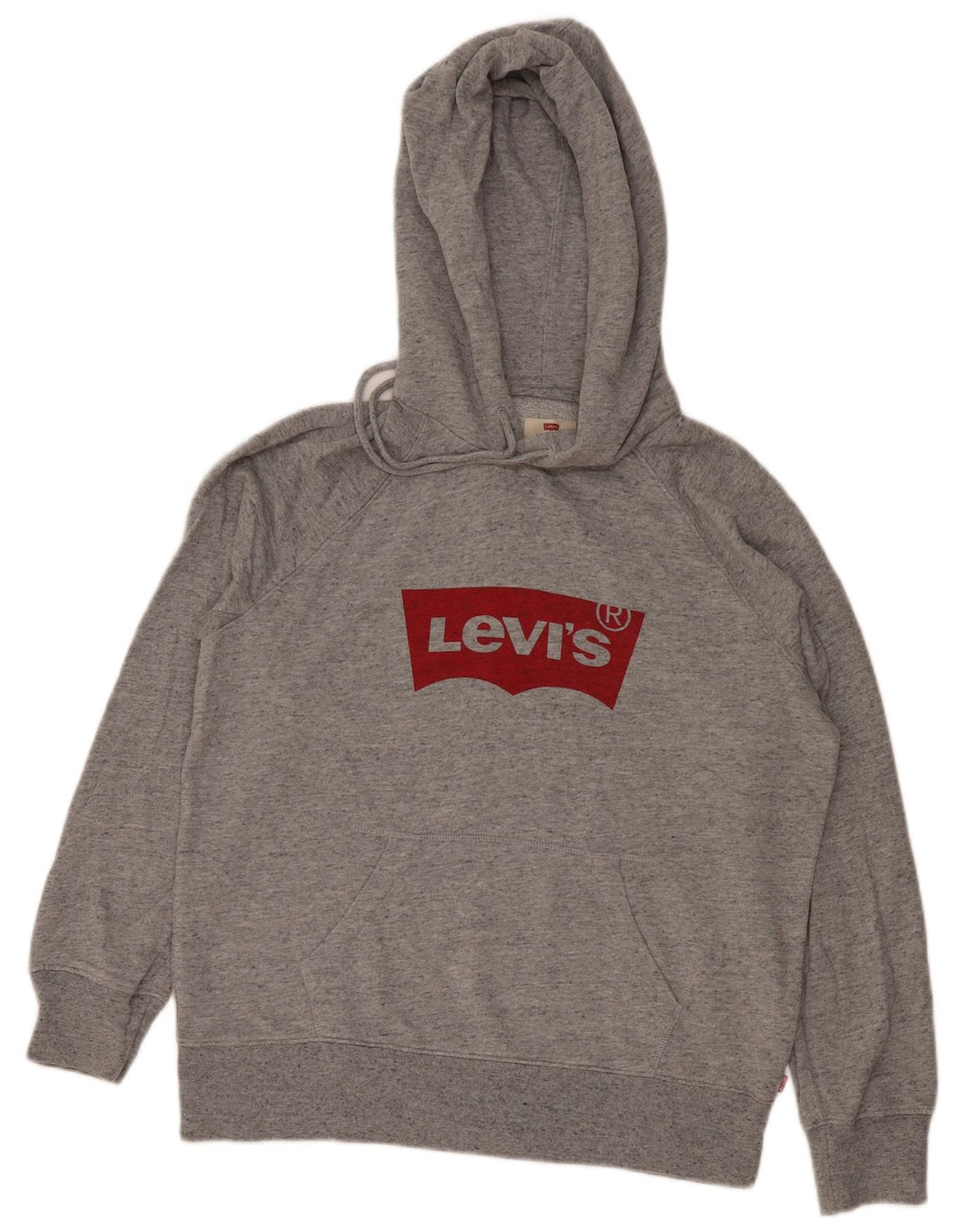 Maglione con cappuccio grafico da uomo Levi's in cotone chiazzato grigio piccolo