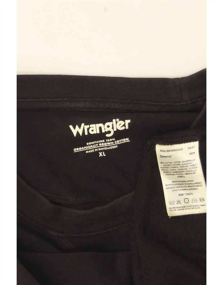 Felpa da uomo Wrangler Jumper XL in cotone nero
