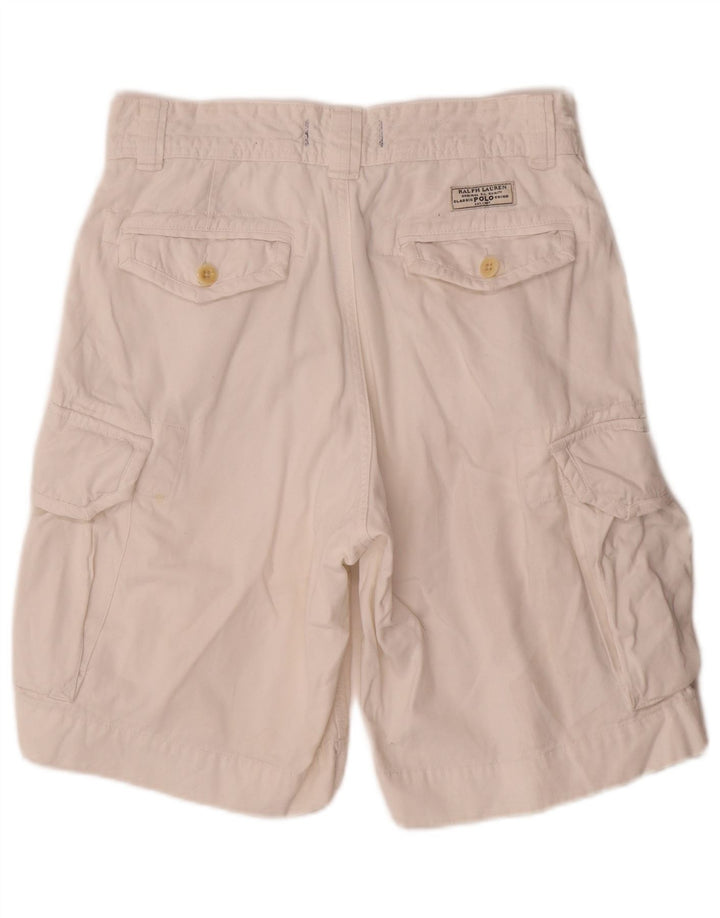 Pantaloncini cargo da uomo Polo Ralph Lauren W30 cotone bianco medio