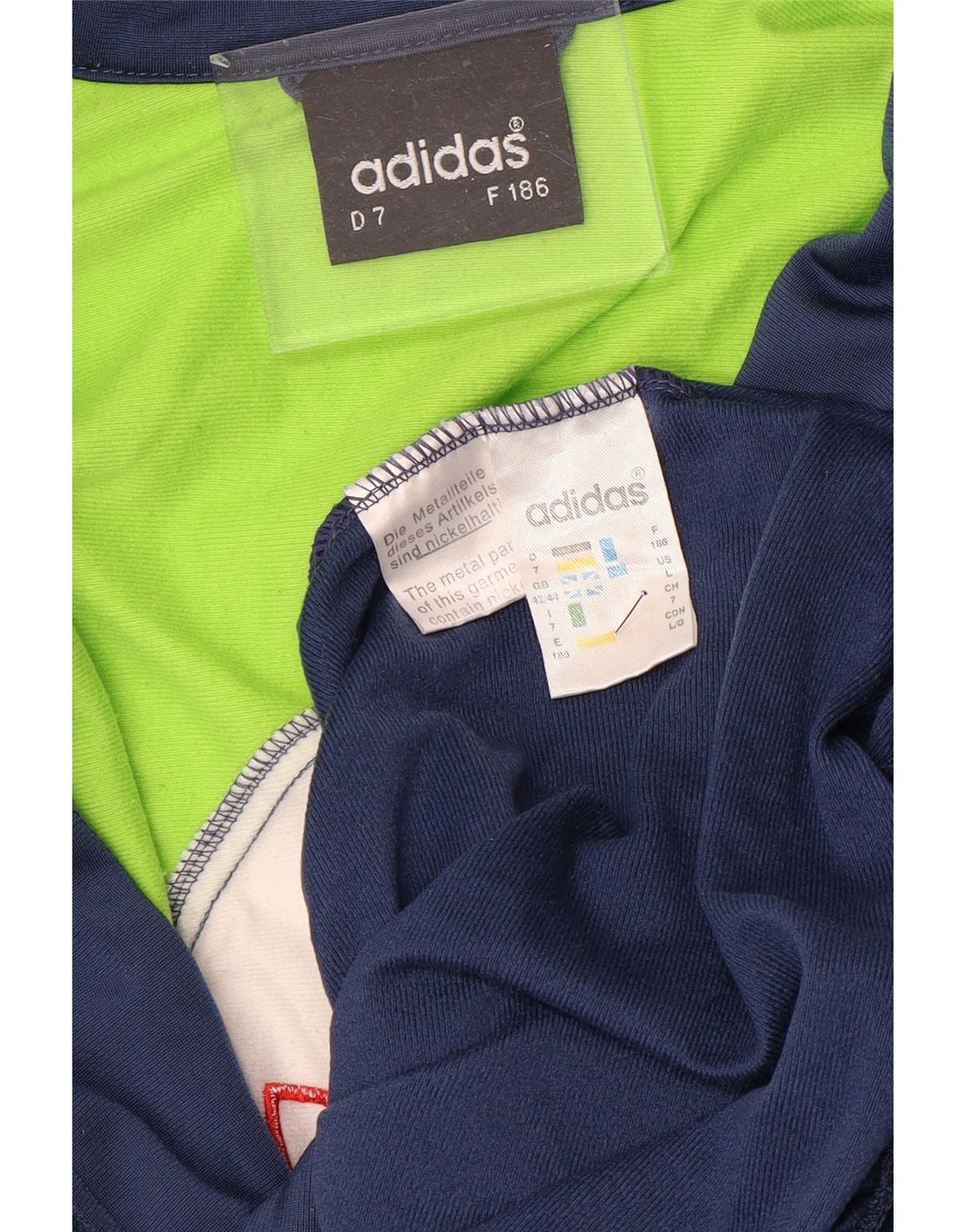 Giacca da tuta da uomo ADIDAS UK 42/44 Large Blu Navy Colourblock