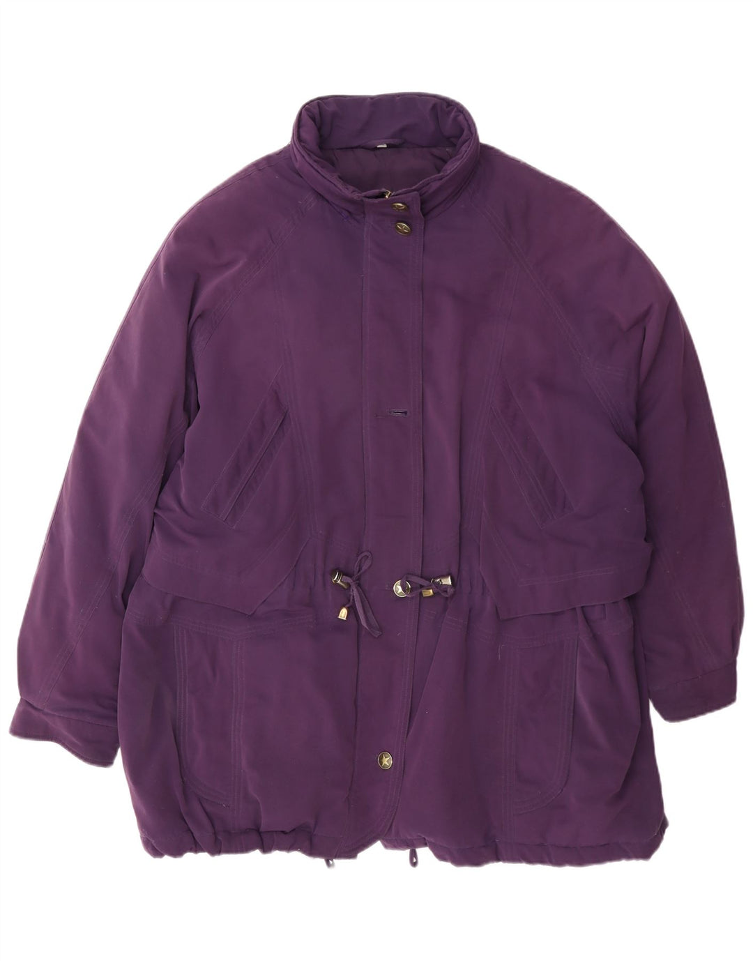 Cappotto imbottito oversize da donna vintage EU 46 XL poliestere viola