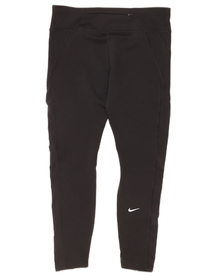 Leggings Nike Dri Fit da donna, grandi, in poliestere nero