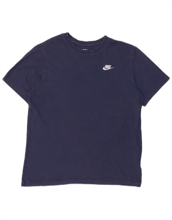 T-shirt da uomo Nike Top in cotone blu navy medio