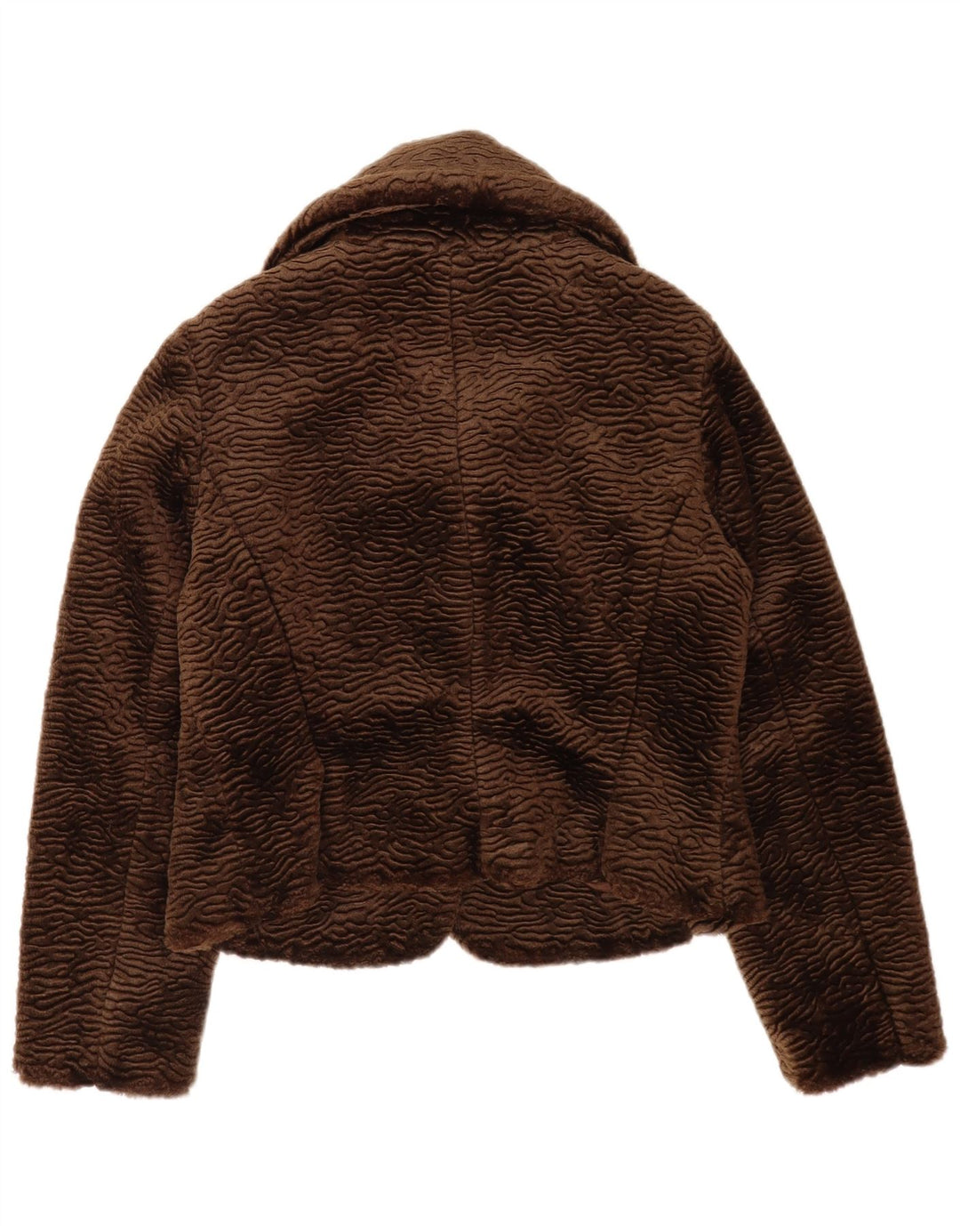 Giacca da donna in pelliccia sintetica Berkertex UK 14 grande acrilico marrone