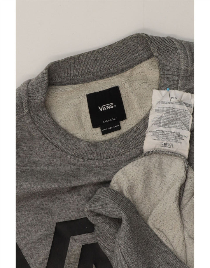 Felpa con grafica da donna Vans UK 18 XL Cotone grigio