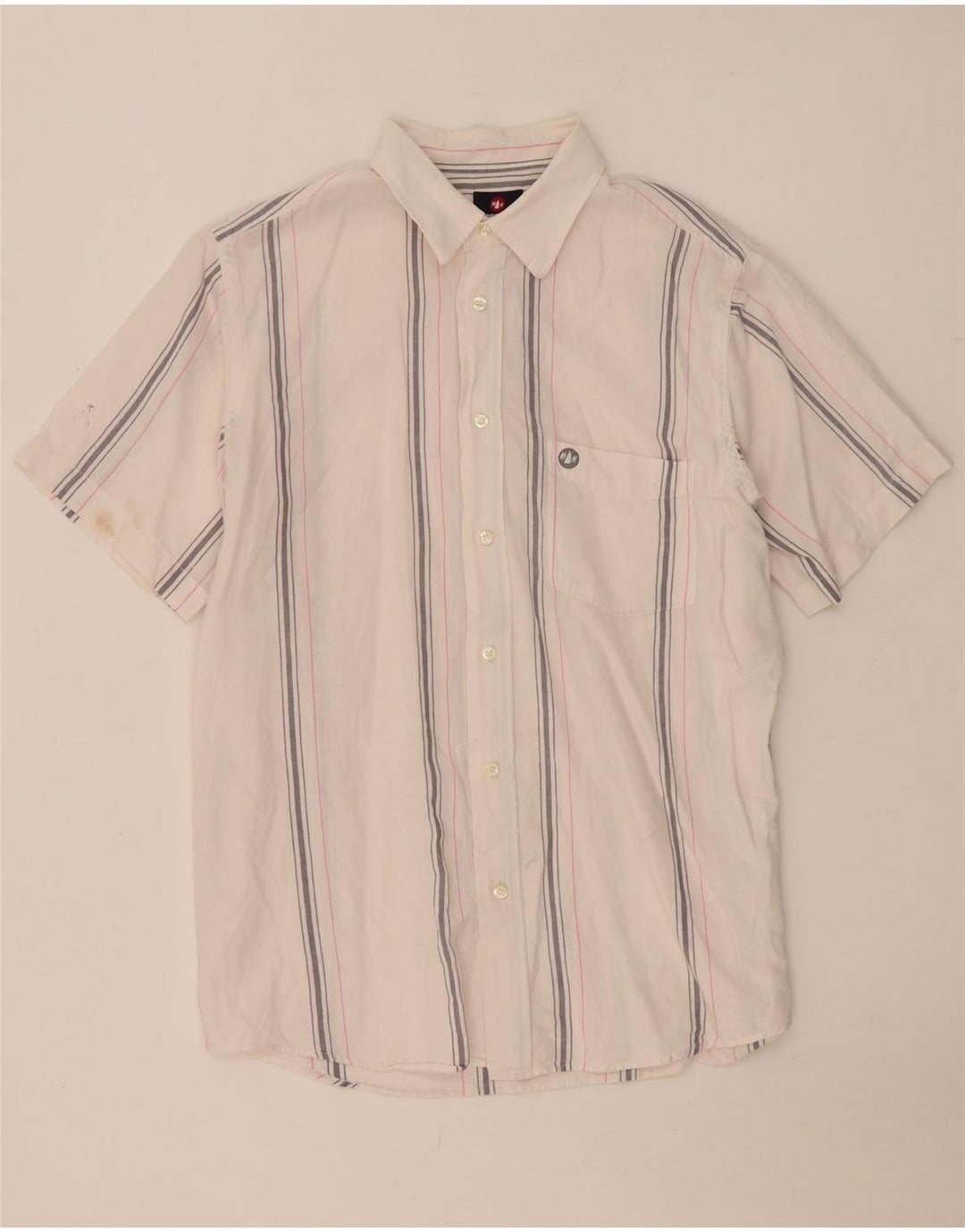 Camicia a maniche corte da uomo Murphy & Nye XL a righe bianche