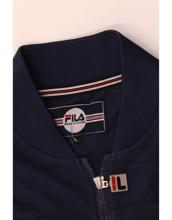 Giacca da ginnastica da uomo Fila di grandi dimensioni in cotone blu navy