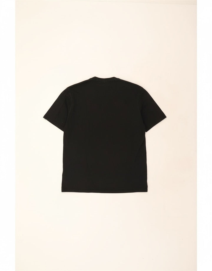 T-shirt grafica da uomo Kappa Top grande in cotone nero