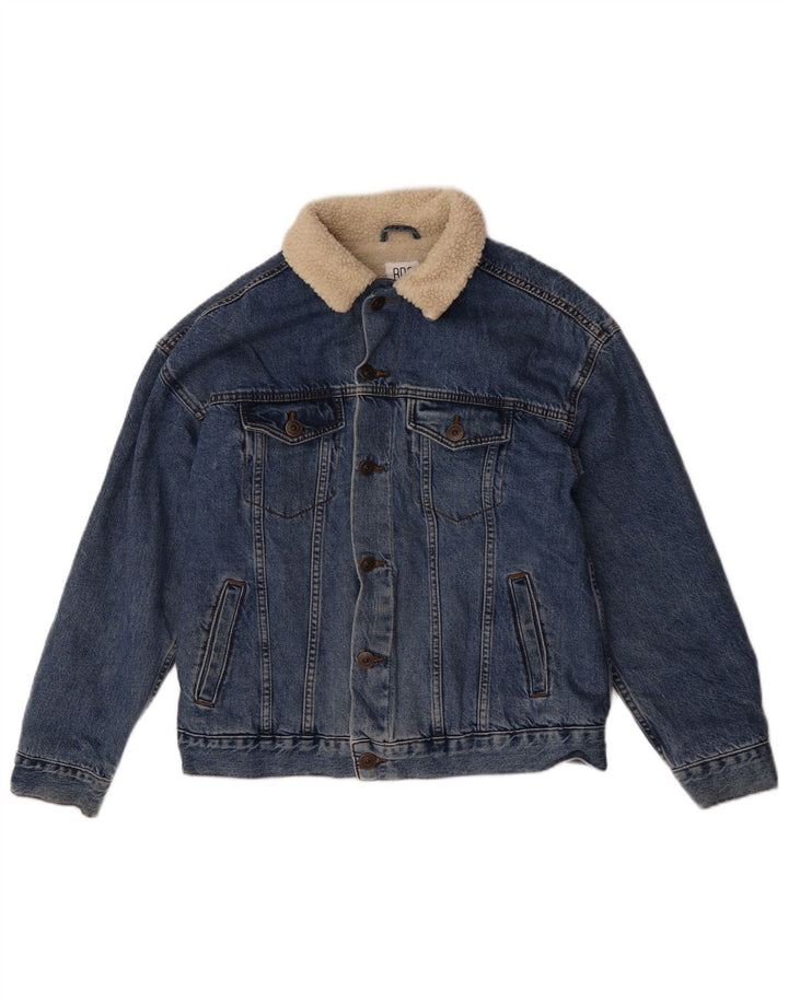 Giacca in denim Sherpa da uomo BDG UK 34 XS blu cotone