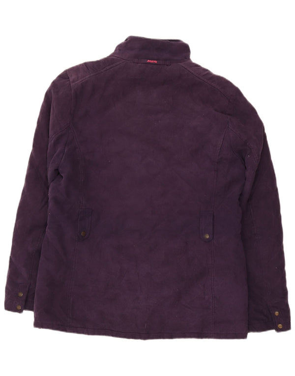 Giacca trapuntata firmata Musto da donna UK 14 grande poliestere viola