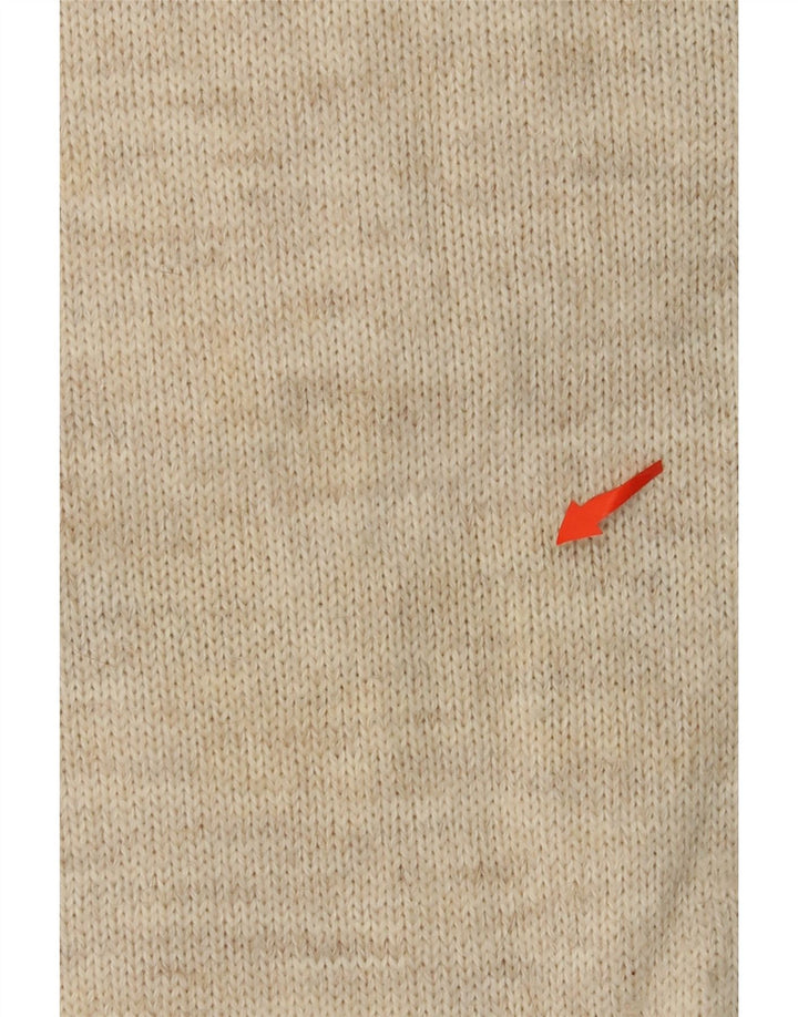 MALAGRIDA Maglione da uomo girocollo maglione grande Beige Fair Isle
