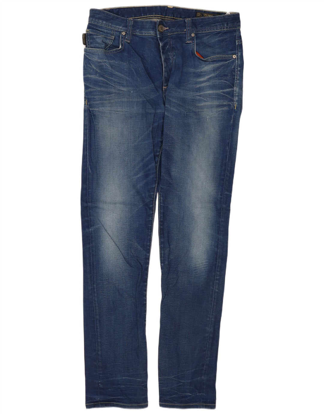 JACK & JONES Jeans slim da uomo W32 L32 Blu Cotone