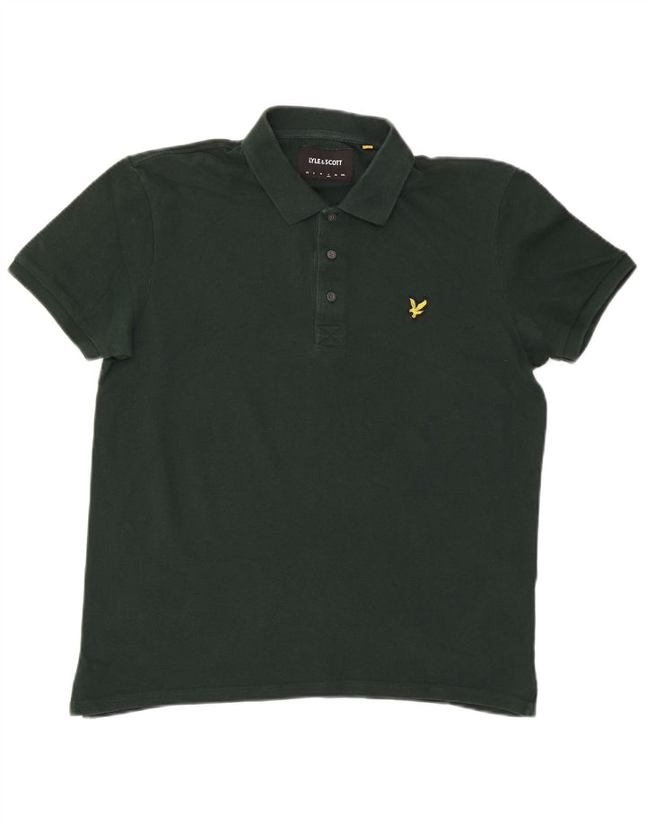 Polo da uomo Lyle & Scott grande in cotone verde