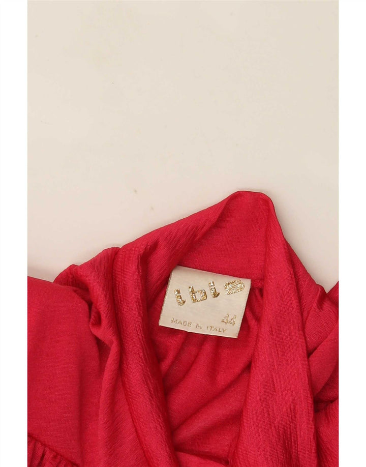 Camicetta camicia vintage da donna vestibilità ampia IT 44 rosa medio