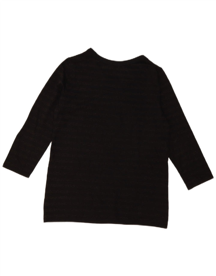 Gap Top da donna manica 3/4 UK 16 Large Nero
