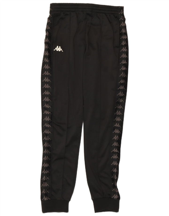 Pantaloni da tuta con grafica Kappa da uomo Joggers medi neri