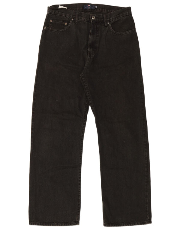 Jeans dritti da uomo Marks & Spencer Blue Harbour W32 L29 cotone nero