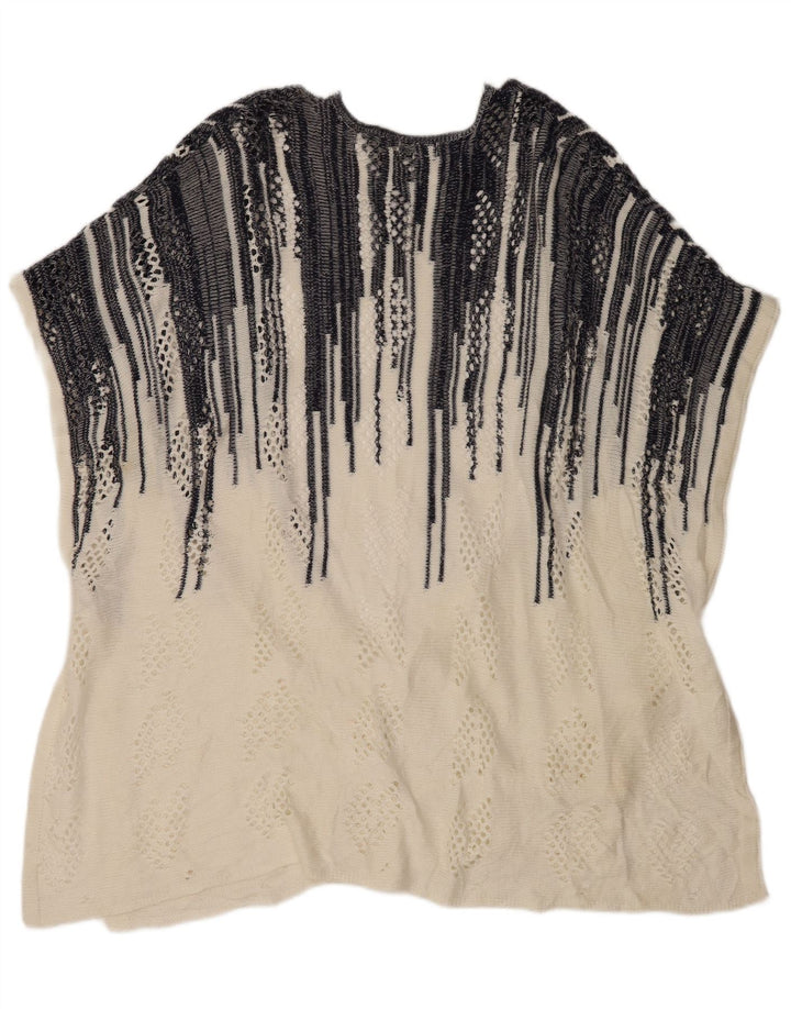 Maglione cardigan lungo oversize da donna Marks & Spencer UK 18 XL Bianco