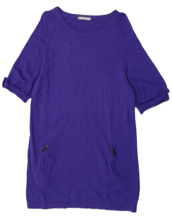 Abito maglione a maniche corte da donna Marks & Spencer UK 14 grande viola