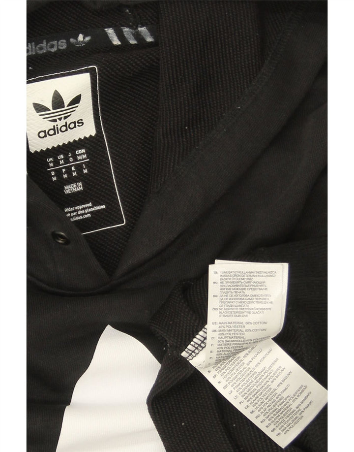 Felpa con cappuccio grafica da skateboard da uomo ADIDAS, cotone nero medio