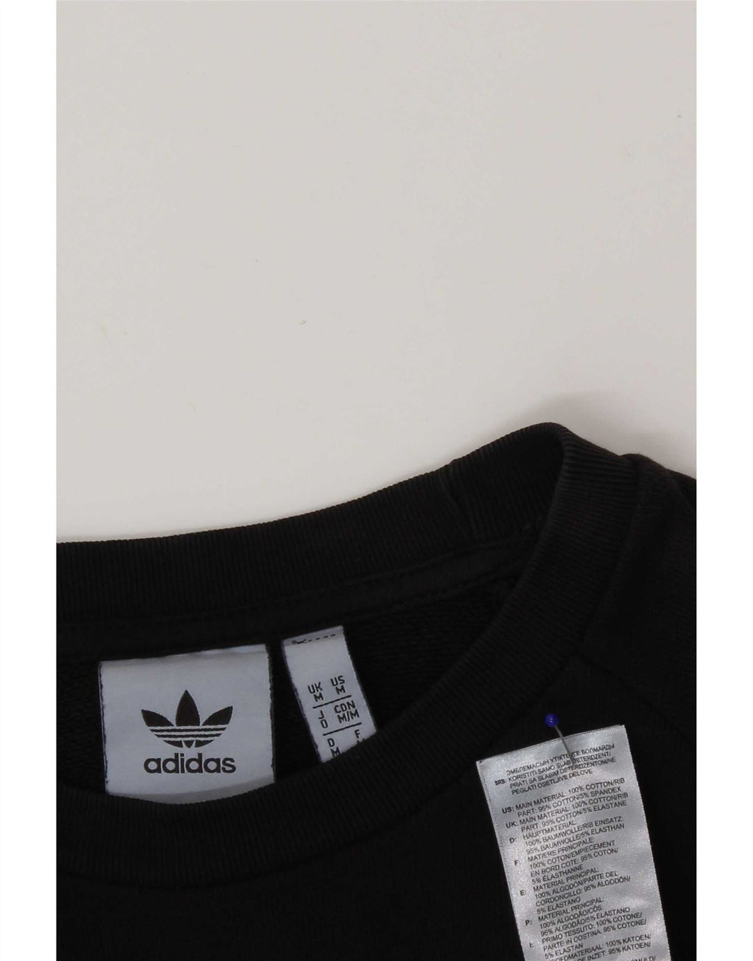 Felpa Adidas Uomo Maglione Medio Nero Cotone